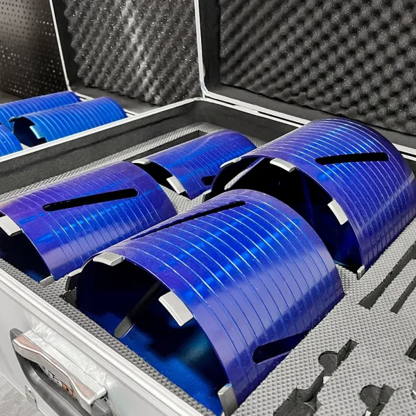 Komplett Pipeborsett for tørrboring i ildfast innerør og ytterrør i Leca