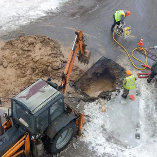 doa-aggregat-1700 Doa hydraulisk aggregat i arbeid, sett ovenfra