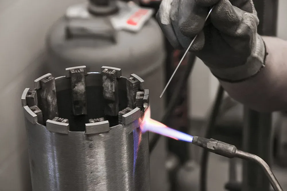 Resetting av diamantkjernebor