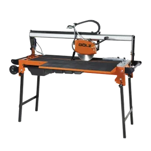 GÖLZ TS200 profesjonell flissag med elektrisk saghode, vannkjøling og integrert sidebord for kapping av store flisformater.