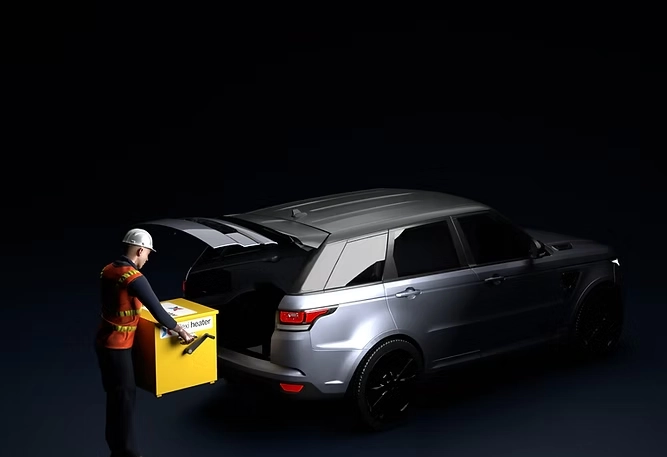 Flexi Heater Mini Teletiner kan enkel transporteres i en vanlig personbil