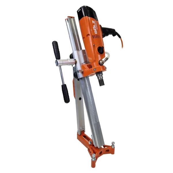 Produktbilde av kjernebormaskin HDM22P montert på kjernebor HDM160. jernebormaskine har pistolhåndtak